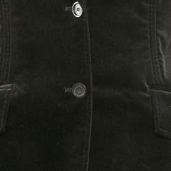Gucci Black Velvet Single Breasted Blazer S