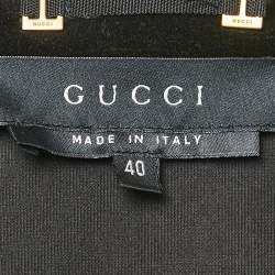 Gucci Black Velvet Single Breasted Blazer S