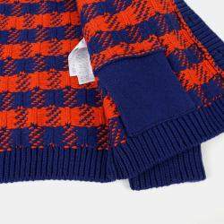 Gucci Checked Wool Interlocking Cardigan Size L