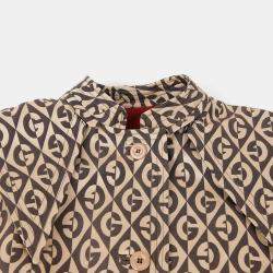 Gucci G Rhombus Belt Trench Coat Size 40 