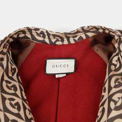 Gucci G Rhombus Belt Trench Coat Size 40 