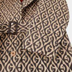 Gucci G Rhombus Belt Trench Coat Size 40 