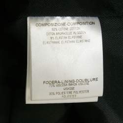 Pre Owned Gucci Black Gabardine Metal Detail Midi Skirt M