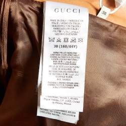 Gucci Brown Leather A-Line Skirt S