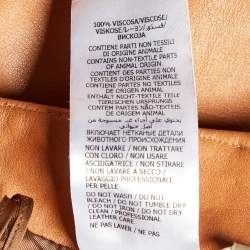 Gucci Brown Leather A-Line Skirt S