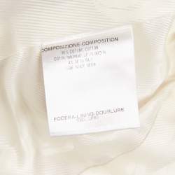 Pre Owned Gucci Pink/White Floral Print Cotton Long Sleeve Blazer M