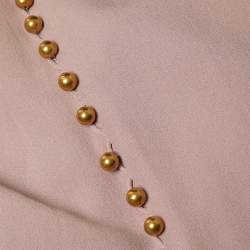 Gucci Mauve Embellished Neck Silk Mini Dress S