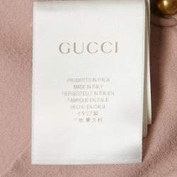 Gucci Mauve Embellished Neck Silk Mini Dress S