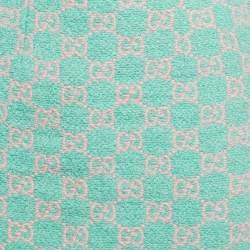 Pre Owned Gucci Blue/Pink GG Tweed Mini Skirt M