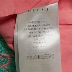 Pre Owned Gucci Blue/Pink GG Tweed Mini Skirt M