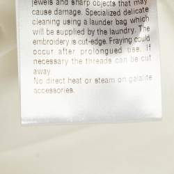 Gucci Off-White Textured Cotton Applique Detail Jacket S