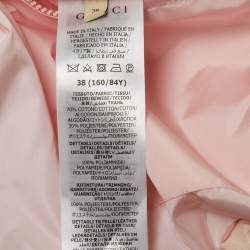 Pre Owned Gucci Pink GG Cotton Canvas Puffer Jacket S