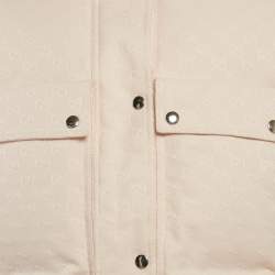 Pre Owned Gucci Pink GG Cotton Canvas Puffer Jacket S