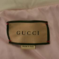 Pre Owned Gucci Pink GG Cotton Canvas Puffer Jacket S