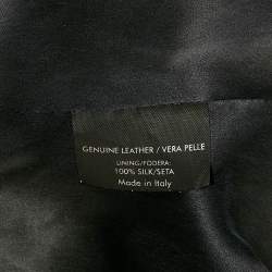 Gucci Charcoal Black Suede Button Front Trench Coat M