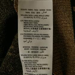 Pre Owned Gucci Black GG Lamé Wool Knit Sweatshirt S
