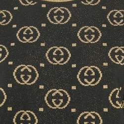 Pre Owned Gucci Black GG Lamé Wool Knit Sweatshirt S