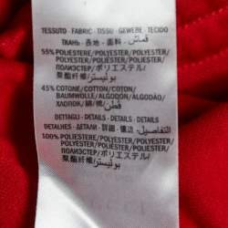 Gucci Red Cotton Blend Knit Pleated Maxi Skirt L