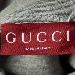 Gucci Grey Viscose Jersey Sweatshirt Hoodie S
