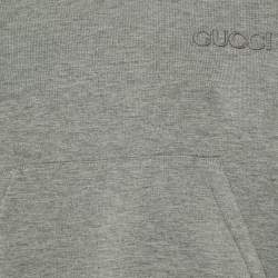 Gucci Grey Viscose Jersey Sweatshirt Hoodie S