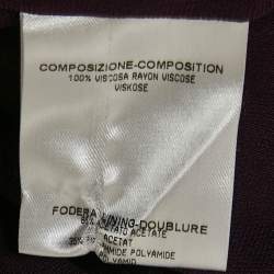 Gucci Purple Jersey Zip Detail Draped Short Dress M