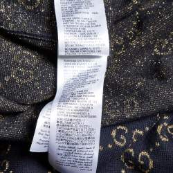Gucci Dark Blue GG Cotton Lamé Crew Neck Jumper M