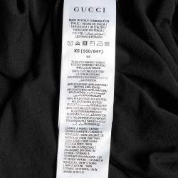 Gucci Black Vintage Logo Print Jersey Distressed Crew Neck T-Shirt XS