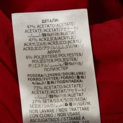 Gucci Red Logo Patterned Wool Blend Pocket Detail Mini Dress M