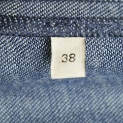 Gucci Blue Denim Logo Button Detail Jacket S