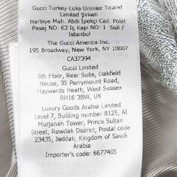 Pre Owned Gucci Silver Leather Short Skirt M