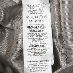 Pre Owned Gucci Silver Leather Short Skirt M