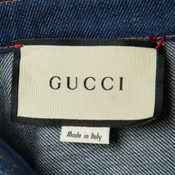Gucci Blue Denim Belted Jumpsuit S