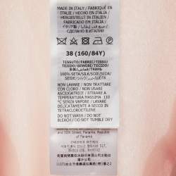 Pre Owned بلوزة غوتشي زهرية حرير بكشكش أزرار أمامية مقاس صغير