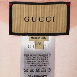 Pre Owned بلوزة غوتشي زهرية حرير بكشكش أزرار أمامية مقاس صغير