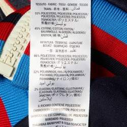 Pre Owned Gucci Navy Blue Jersey Bow Detail Bomber Jacket S
