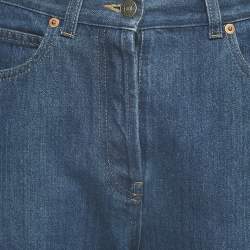 Pre Owned Gucci Blue Denim Horse Bit Detail Jeans M Waist 27"