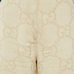 Gucci Beige GG Jacquard Straight Leg Trousers M