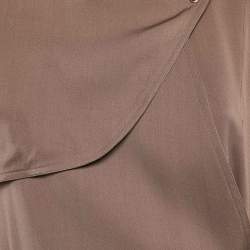 Gucci Brown Silk Belted Coat M