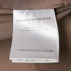 Gucci Brown Silk Belted Coat M