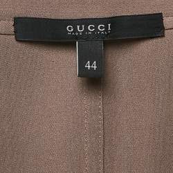 Gucci Brown Silk Belted Coat M