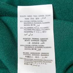 Pre Owned Gucci Black Logo Embroidered Velvet Hoodie M