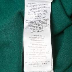 Pre Owned Gucci Black Logo Embroidered Velvet Hoodie M