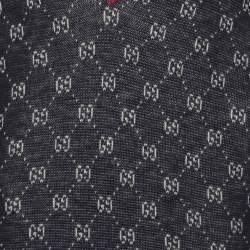 Gucci Bicolor Logo Patterned Knit Contrast Trim Sweater Dress S