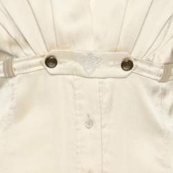 Gucci Cream Silk Long Sleeve Button Front Blouse M