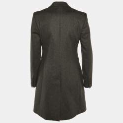 Gucci Grey Wool Mid Length Coat M
