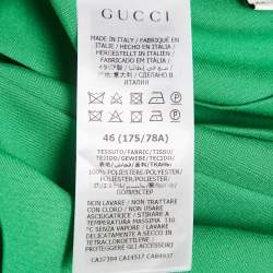 Pre Owned Gucci Green Crepe Pleated Short Skirt M