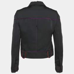 Gucci Black Silk Blend Button Front Blazer M