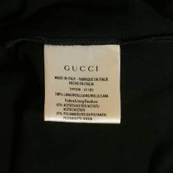 Gucci Black Wool Knit Sleeveless Short Dress L