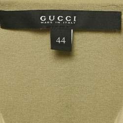 Gucci Green Equestrian Print Silk Mini Wrap Dress M