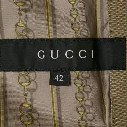 Gucci Brown Cotton Blend Trench Coat M